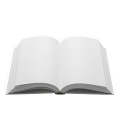 Open book with blank pages isolated on transparent background