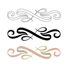 Fototapeta premium Elegant Pastel Flourish Ornament for Invitations and Certificates