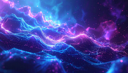 intelligence concept with glowing neural 