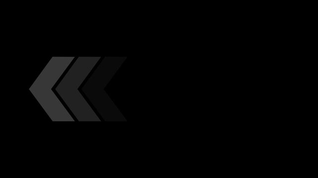 Animated arrows for the overlay video layer swipe leftanimation. suitable for business, investment, Arrow icon concept arrows right to left.