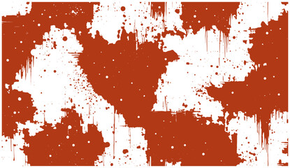 A bold, rusty brown paint splash dominates a white canvas, creating a gritty, grunge texture ideal for edgy backgrounds, posters, branding