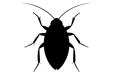 Cockroach silhouette vector, Cockroach icon black symbol 