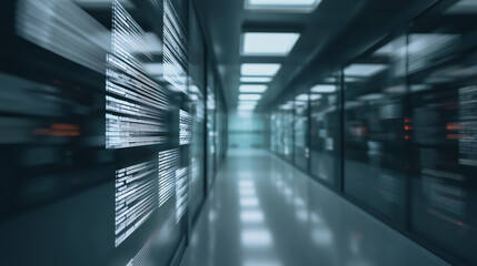 A high-tech server room glows with the hum of information, a tunnel of data stretches into the digital universe. Capturing the essence of innovation and interconnectedness.