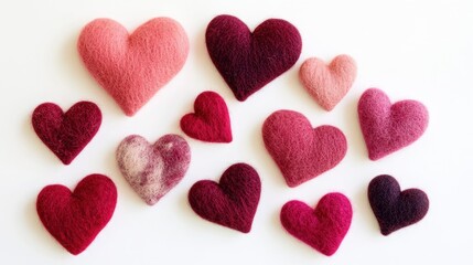 Obraz premium Felt Heart Collection Shades of Love.