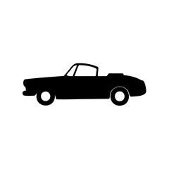 Obraz premium Vintage convertible car silhouette with sporty design and classic appeal image