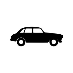 Obraz premium Silhouette of a classic car design with simple lines and clean edges