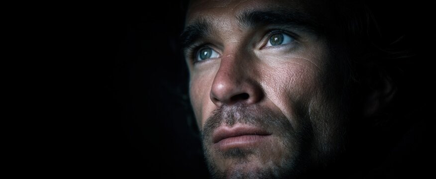 Fototapeta The dramatic player spotlight portrait captures vivid emotion and intricate detail.