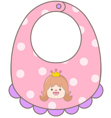 Baby Shower Bliss cute princess sweet baby girl bib