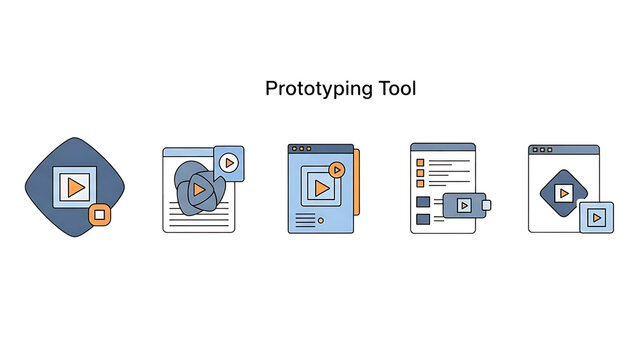 Blurry mobile device screenshots isolated on transparent background