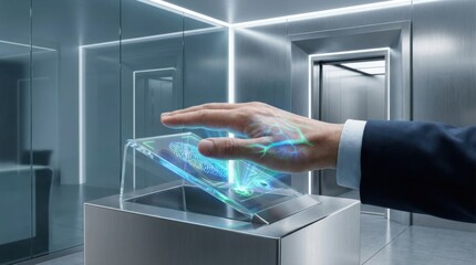 The cutting-edge biometric security system guarantees safe access in tech-savvy spaces.