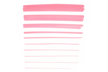 Pink highlighter strokes and underline design elements creating accent markers, lines, and brush streaks with a transparent background