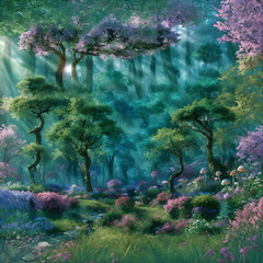Enchanted Forest, Nature Beauty, Fantasy Landscape