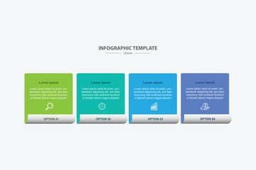 modern design template banner infographic. 4 step process information or presentation with icons