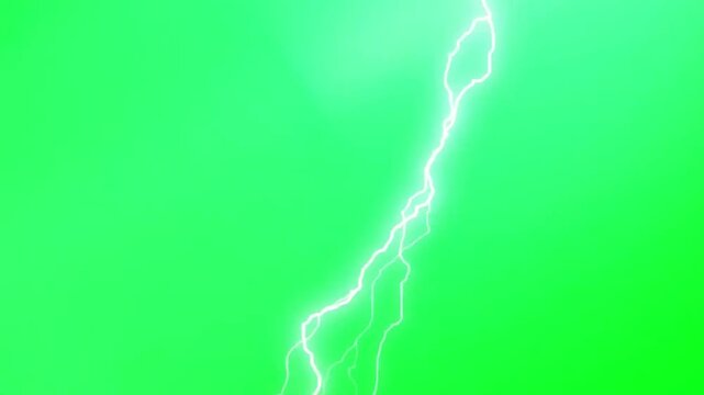 Beautiful High Quality Thunder Green Screen Video Footage.