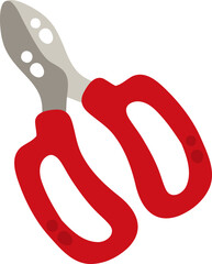 cute garden scissors work supplies vector cartoon illustration