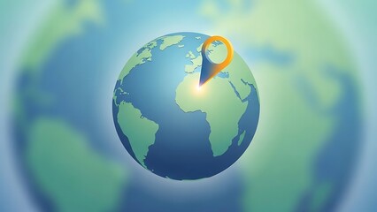 earth globe with green grass