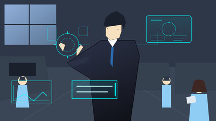 business man and business