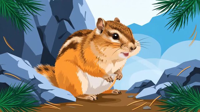 Watch This Chubby Chipmunk Explore A Mountain Forest