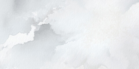 Fototapeta premium White background paper with white marble texture, Cement wall modern style background and texture. Gray watercolor wash on white paper, Isolated on transparent background. 