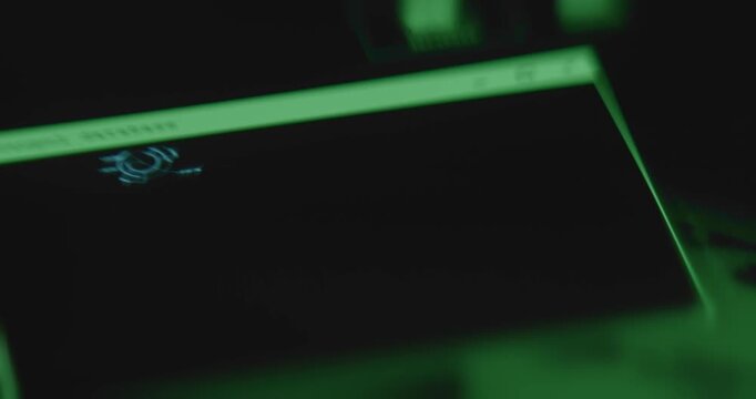 Futuristic computer interface with Global map, cybersecurity concept