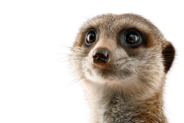 Meerkat alert pose small animal graphic isolated on transparent background