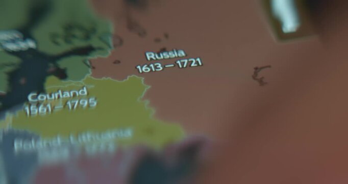 Map of Russia since year 650 AD