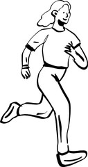 Hand Draw Running Illustration