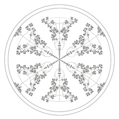 vector illustration of a decorative snowflake