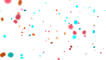 Blurred colorful confetti rain and explosion. celebrating background transparent PNG.