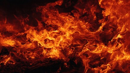 Dynamic Flames Dancing in an Intense Fire Background