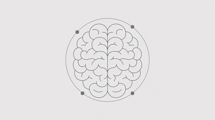 Intricate brain design with swirling patterns in a circle