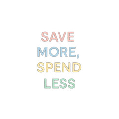 Minimalist Pastel Savings Poster Vector