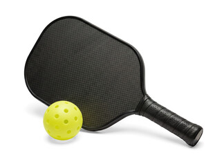 Fototapeta premium Pickleball paddle and racket isolated on transparent background