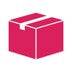 Pink gift box with ribbon