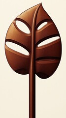 Detailed Anise Seed Leaf Design on a Neutral Cream Background