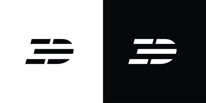  Strong and modern ED letter logo design