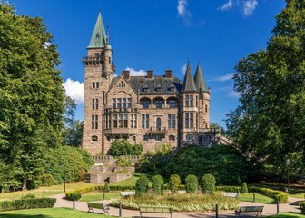 Obraz premium view of the fairy-tale Teleborg Castle on the outskirts of Vaxjo in Sweden