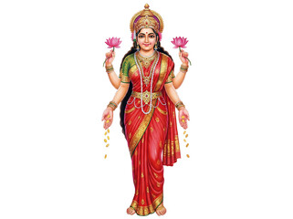 Fototapeta premium devotional depiction of goddess lakshmi Standing gracefully