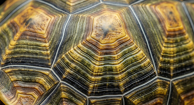 Close Up of Turtle Shell Strata and Patterns