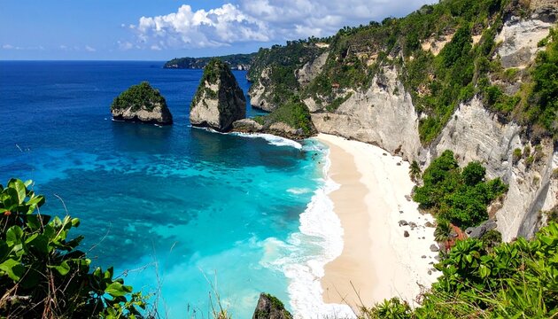 beautiful blue sea beach