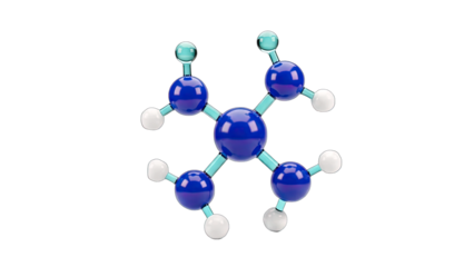 Molecular Structure Isolated on White Background