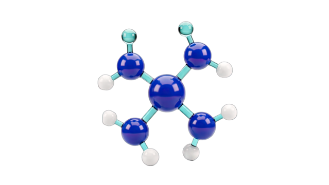 Molecular Structure Isolated on White Background - Powered by Adobe