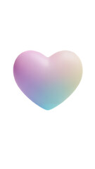 Iridescent heart symbol on black background, representing love and affection in a digital context