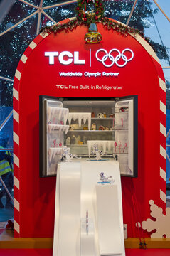 Milan, Lombardy, Italy - December 10, 2025 - Lights and Mascots of the 2026 Milan-Cortina Winter Olympics