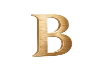 3d golden letter B