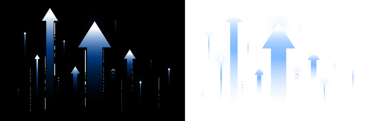 PNG - Financial Growth Arrow Transparent Background. Business Success, Profit Increase, and Future Progress Chart Development Arrow