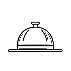 Fototapeta premium Elegant Monochrome Waiter's Bell | Clean, isolated vector art for creative projects.