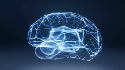 Dynamic digital brain transformation with glowing neural network visualization - Powered by Adobe