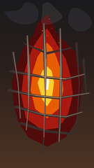 illustration of an orange