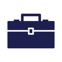 Fototapeta premium Dark Blue Briefcase Icon
